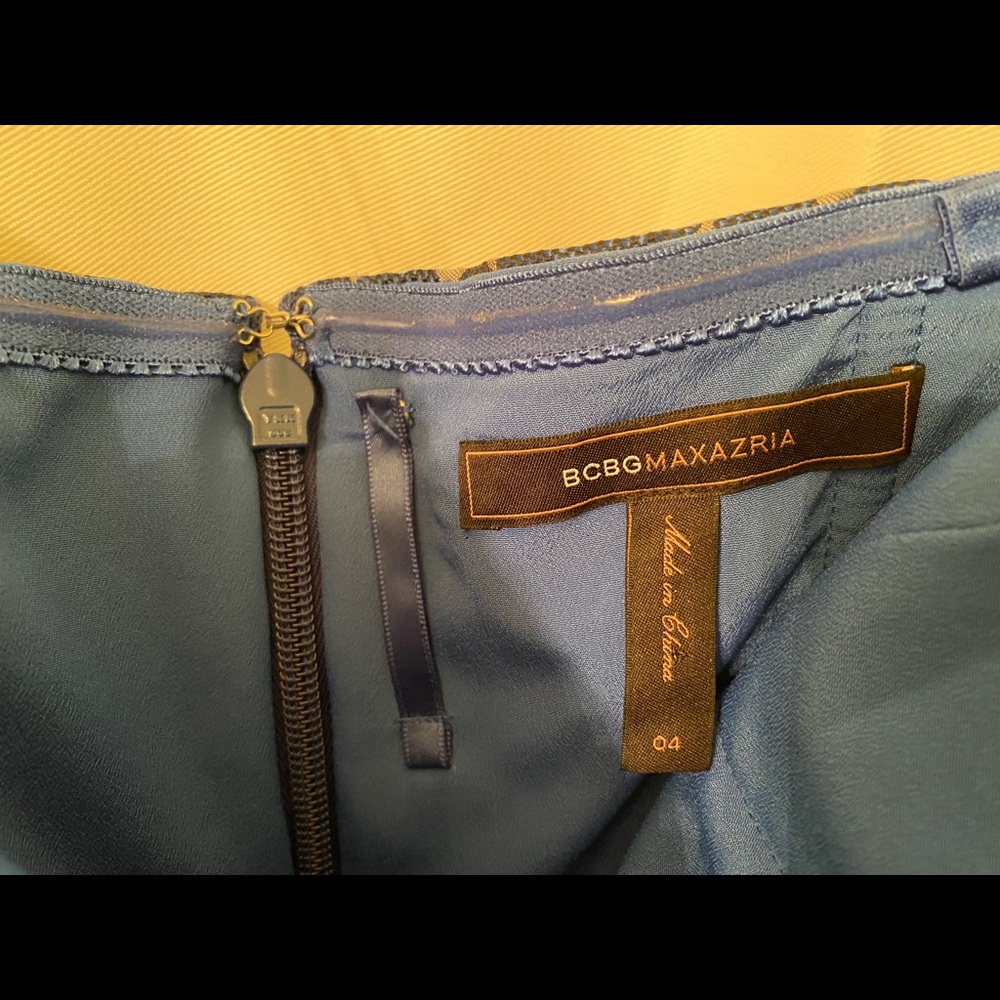 BCBG MaxAzria Blue Polka Dot Holiday Dress-Final Price - Picture 8 of 10